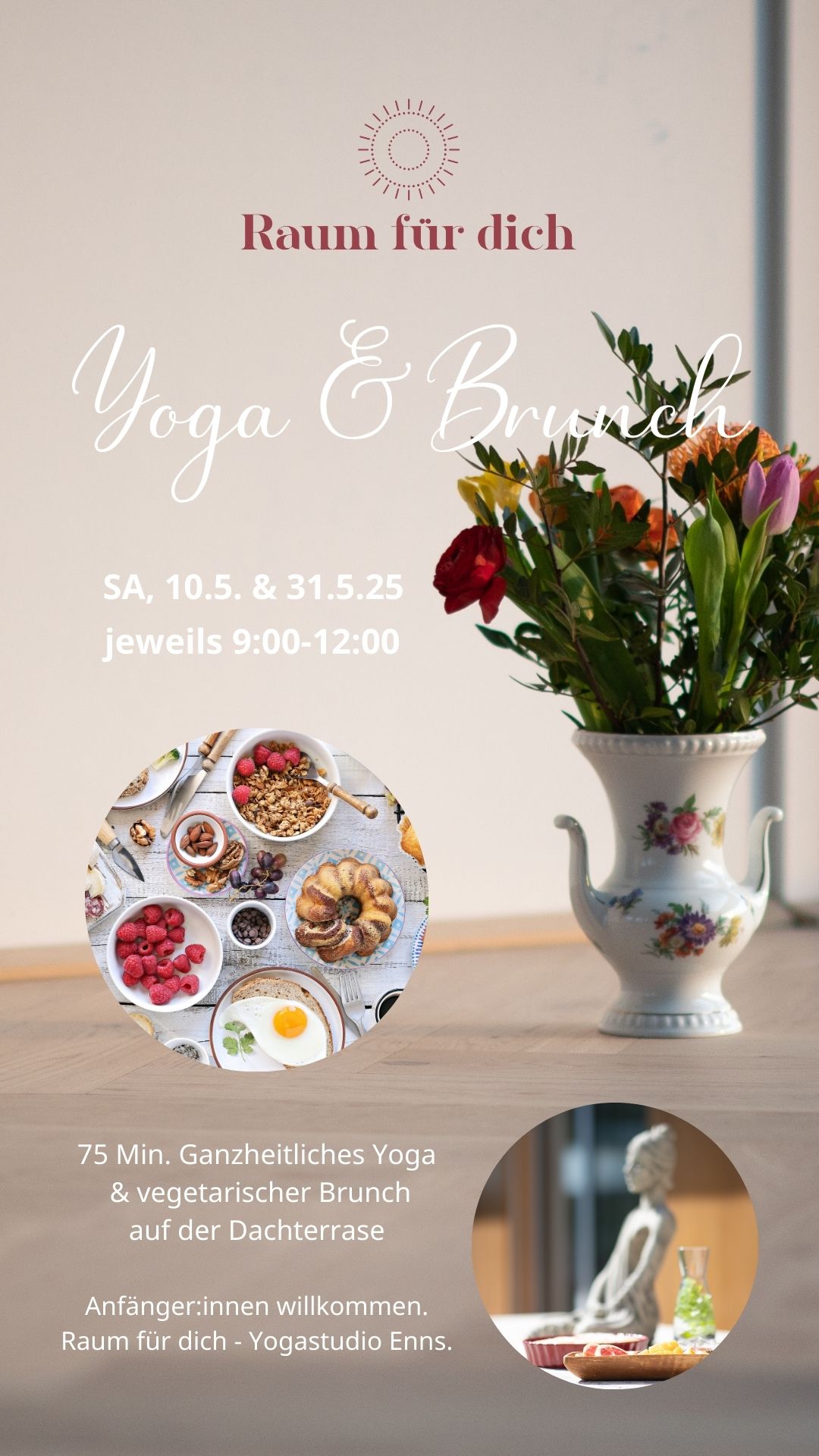Infoflyer zu Yoga & Brunch